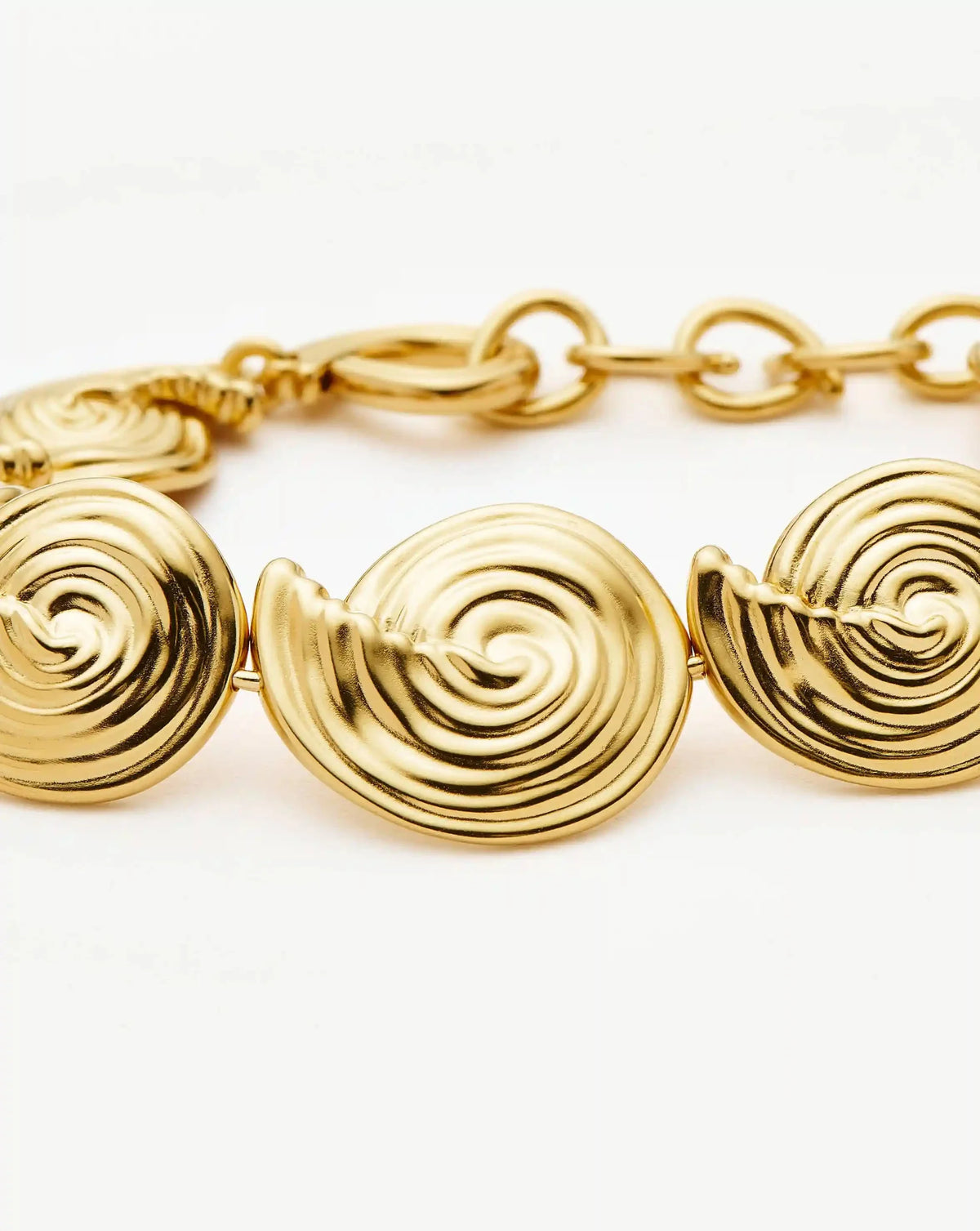 Spiral Statement Chain Bracelet | 18ct Gold Plated