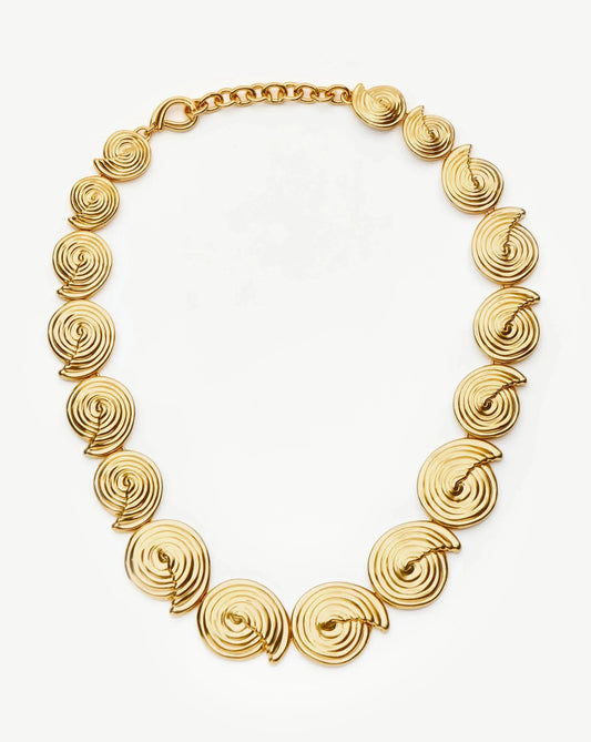 Spiral Statement Chain Necklace | 18ct Gold Plated