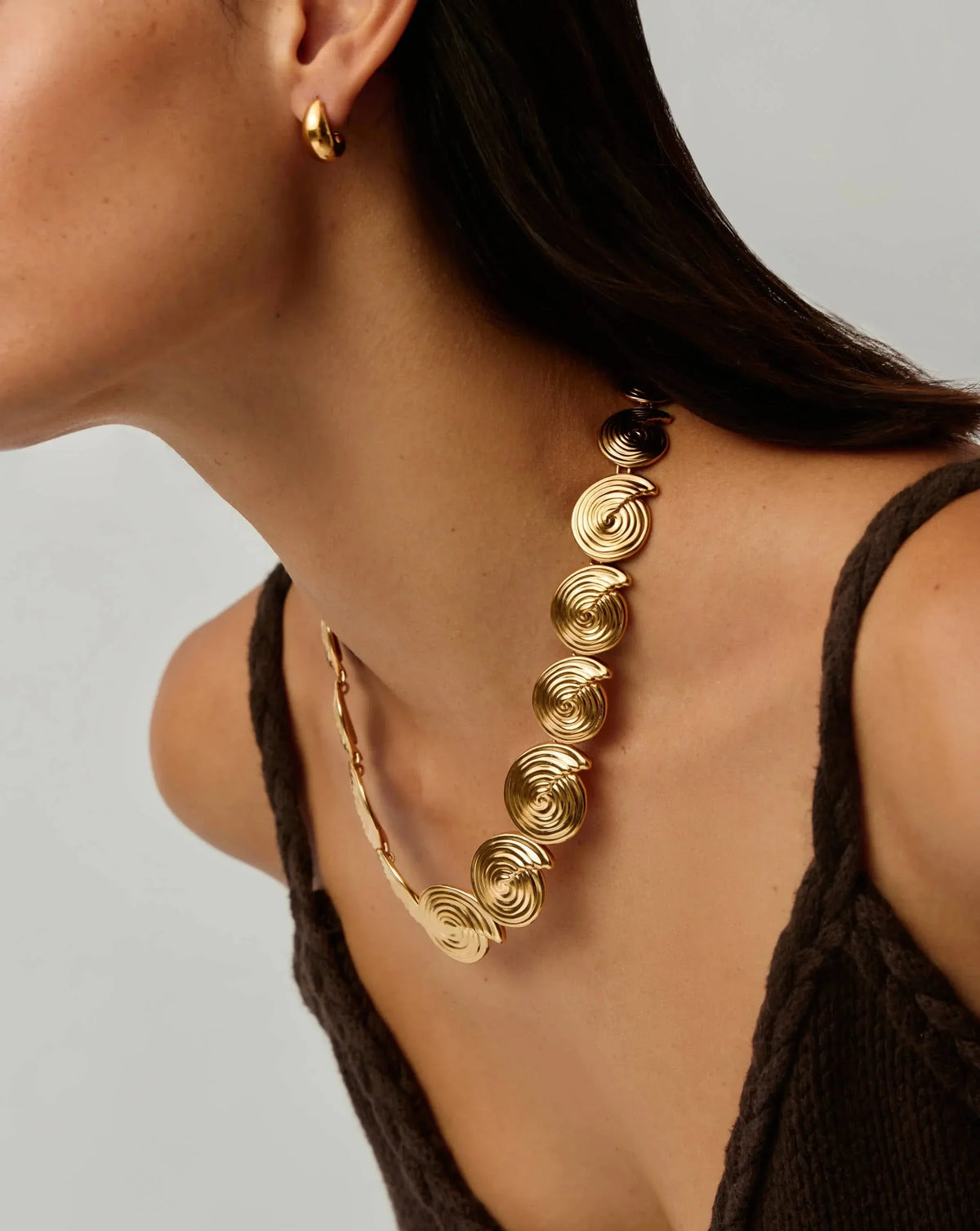 Spiral Statement Chain Necklace | 18ct Gold Plated