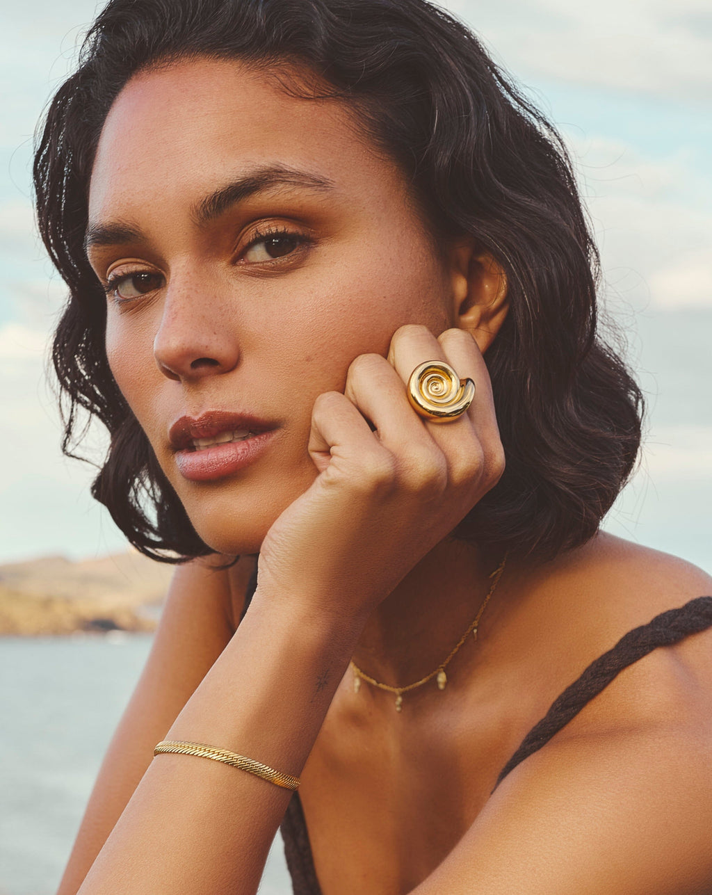 Spiral Statement Ring | 18ct Gold Plated