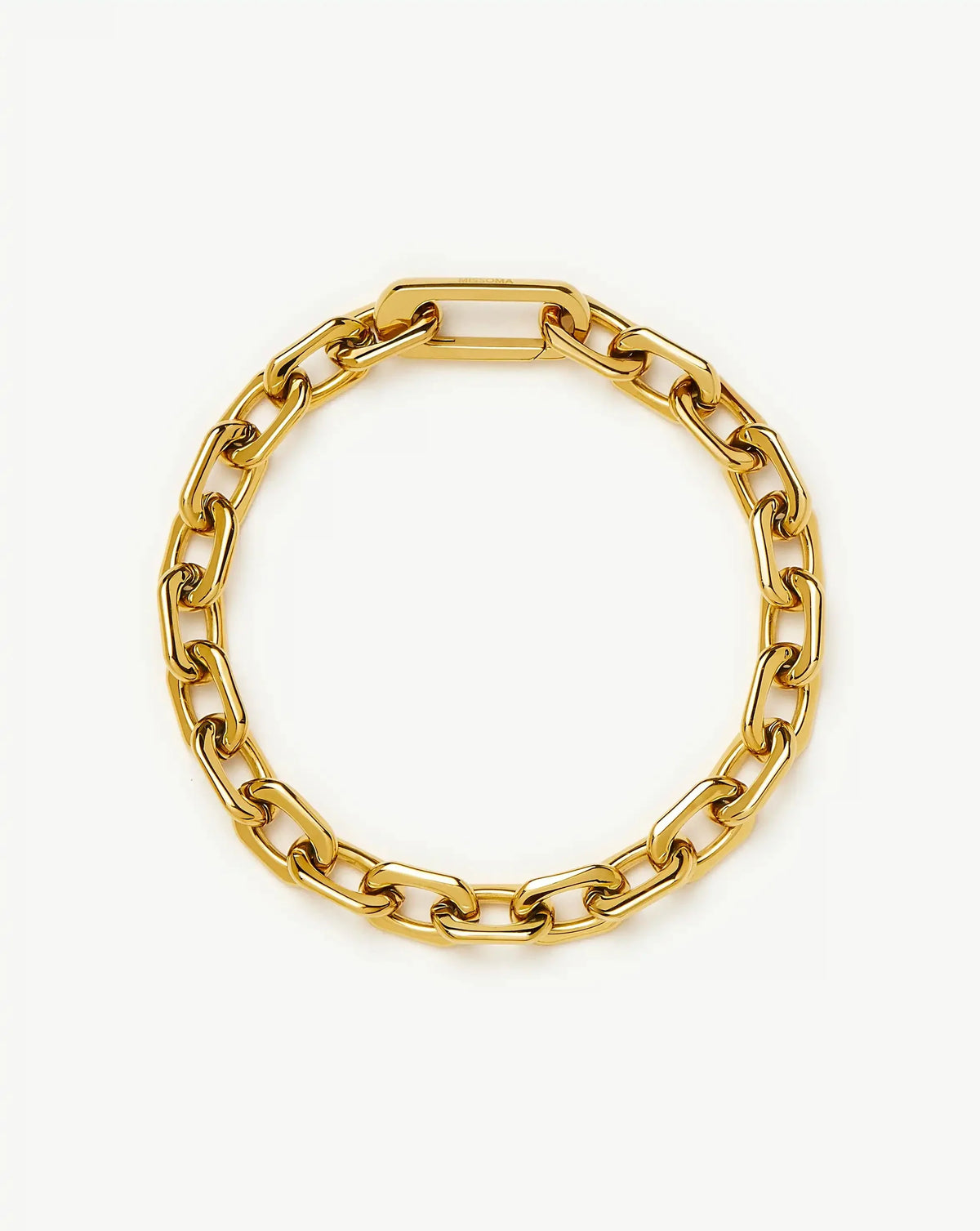 Square Paperclip Chain Bracelet | 18ct Gold Plated