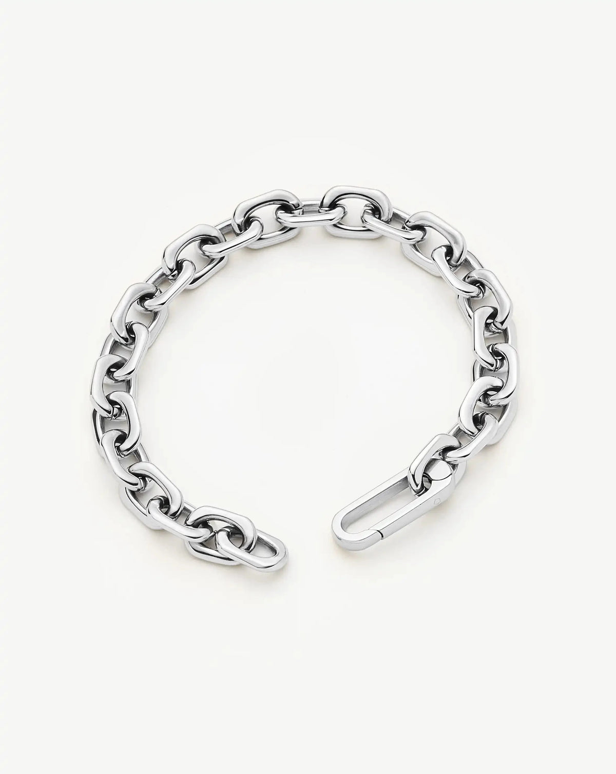 Square Paperclip Chain Bracelet | Platinum Plated
