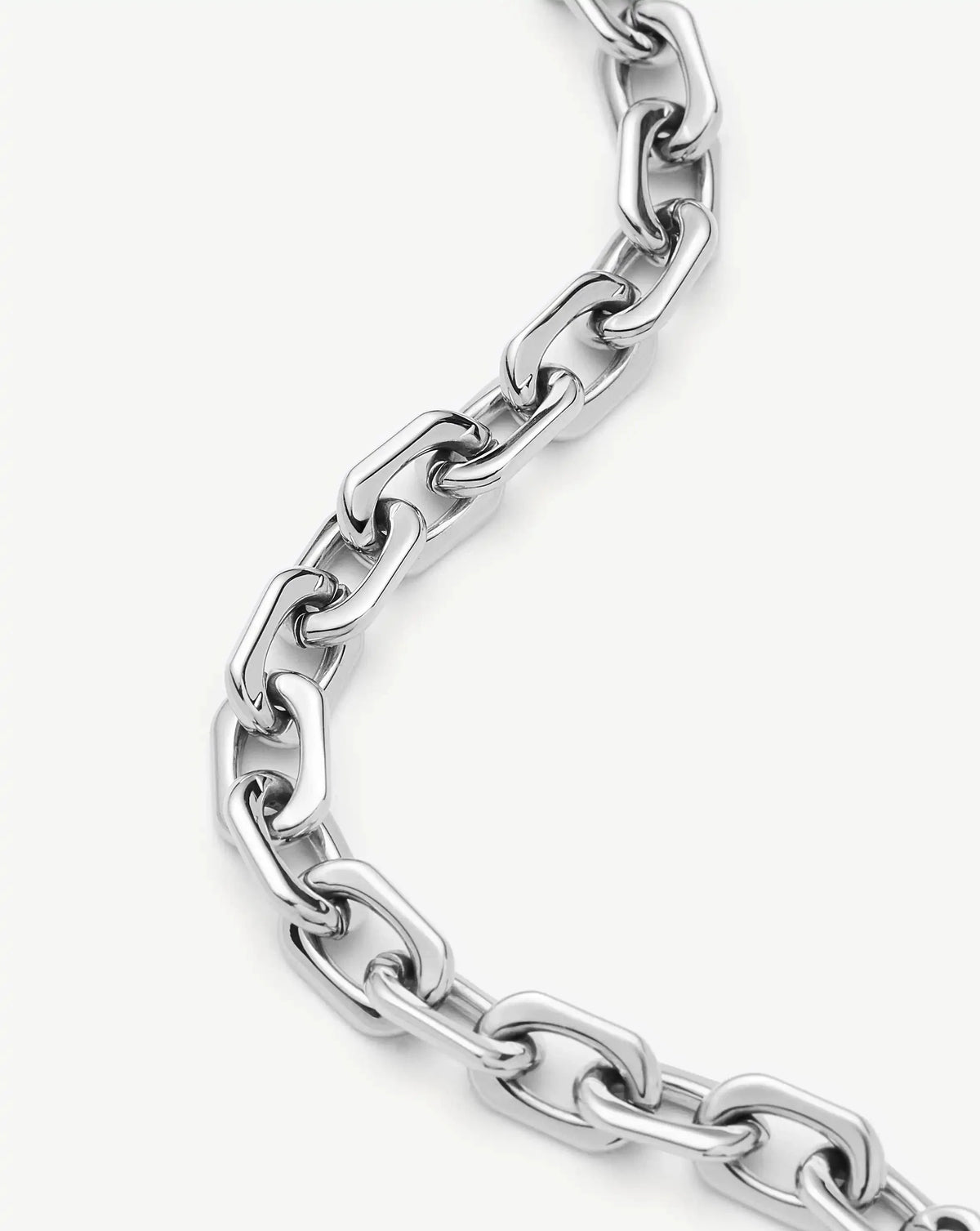 Square Paperclip Chain Bracelet | Platinum Plated