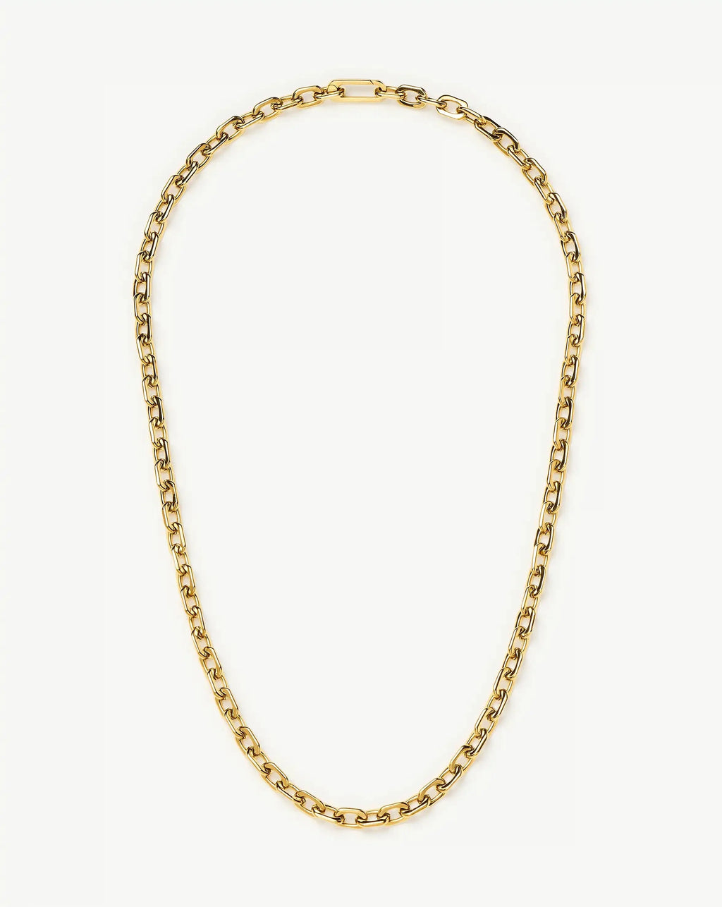 Square Paperclip Chain Necklace | 18ct Gold Plated
