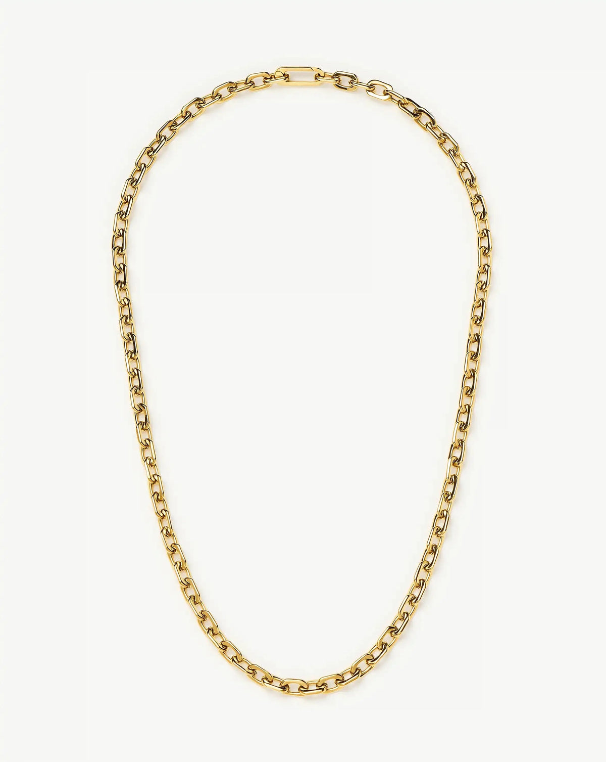 Square Paperclip Chain Necklace | 18ct Gold Plated