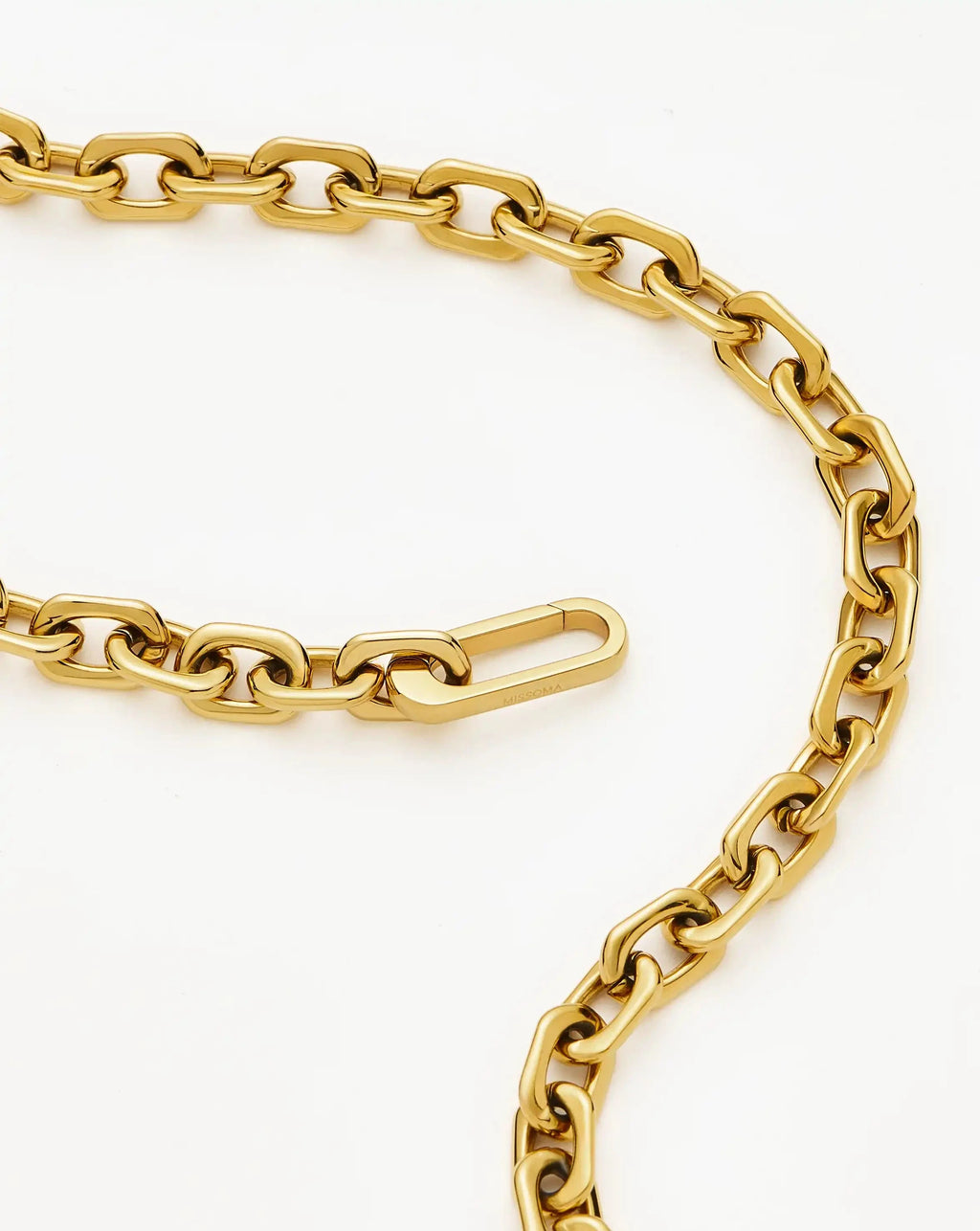 Square Paperclip Chain Necklace | 18ct Gold Plated