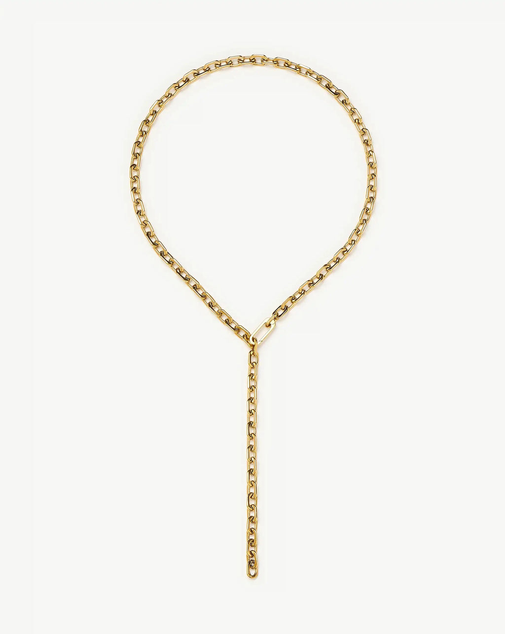 Square Paperclip Chain Necklace | 18ct Gold Plated