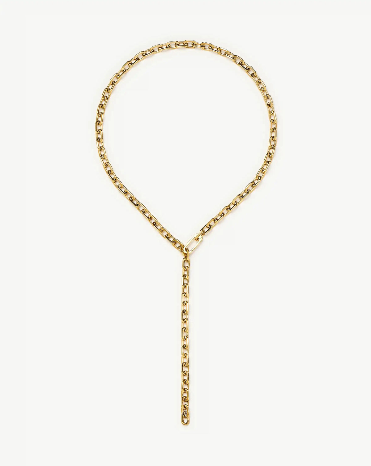 Square Paperclip Chain Necklace | 18ct Gold Plated