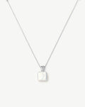 Square Pearl Baya Pendant Necklace | Sterling Silver/Pearl