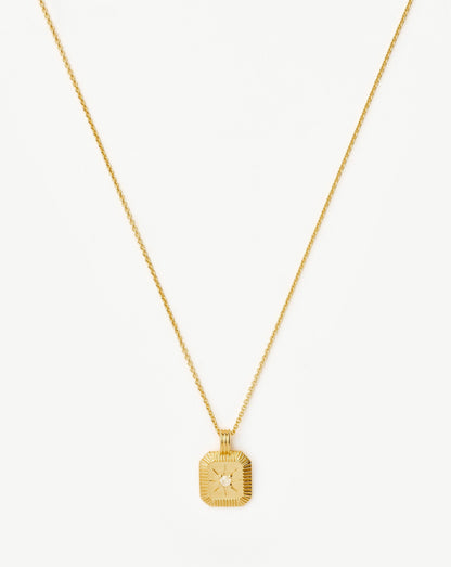 June Birthstone Pendant Necklace | 18ct Gold Vermeil/Rainbow Moonstone