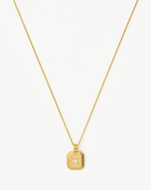 June Birthstone Pendant Necklace | 18ct Gold Vermeil/Rainbow Moonstone