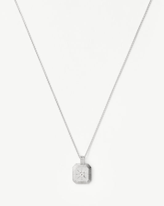April Birthstone Pendant Necklace | Crystal/Sterling Silver