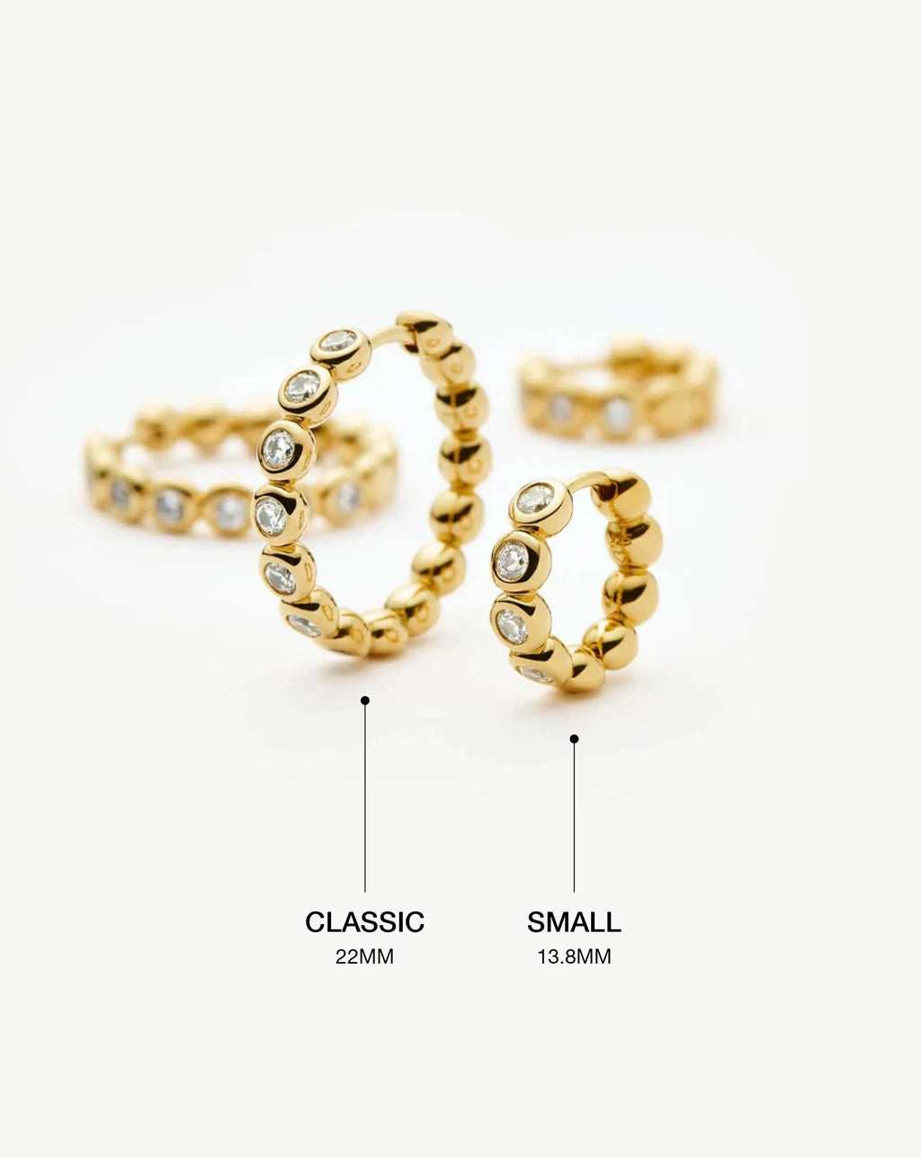 Tennis Classic Hoop Earrings | Silver Plated/Cubic Zirconia