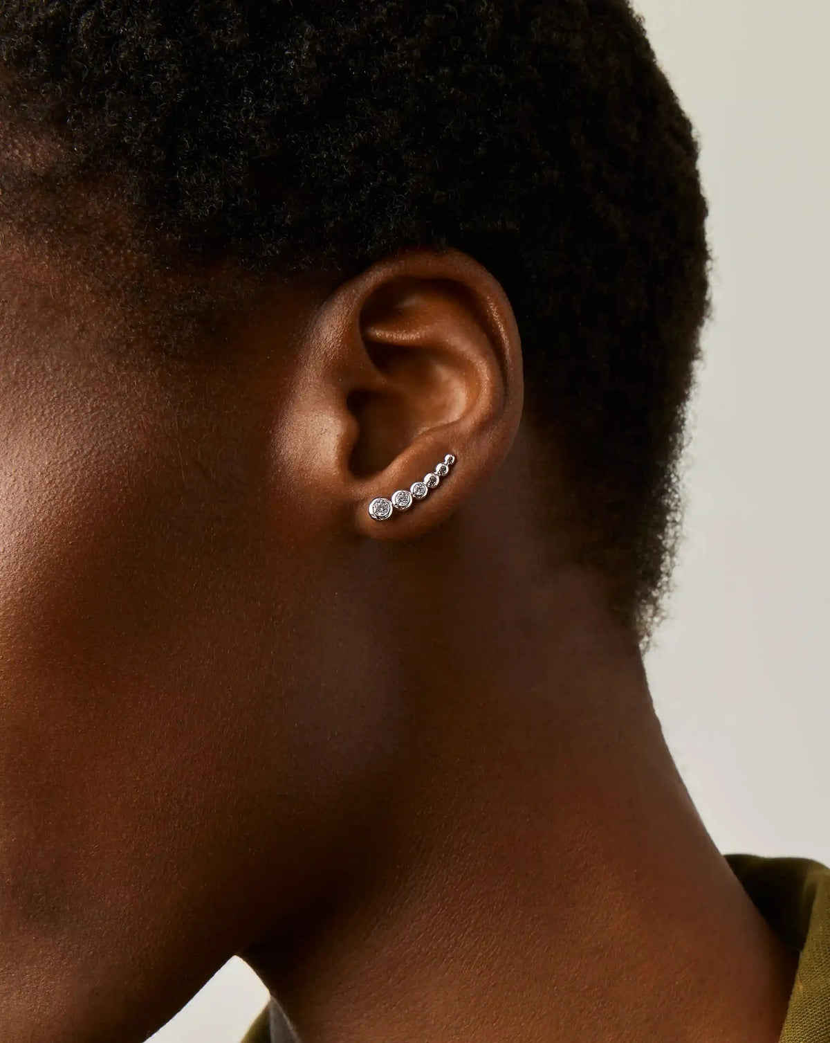 Tennis Climber Earrings | Silver Plated/Cubic Zirconia