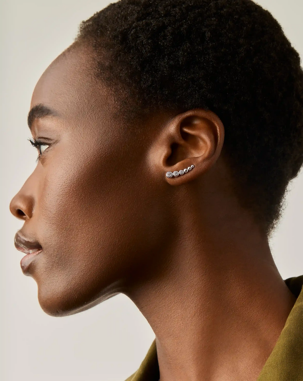 Tennis Climber Earrings | Silver Plated/Cubic Zirconia