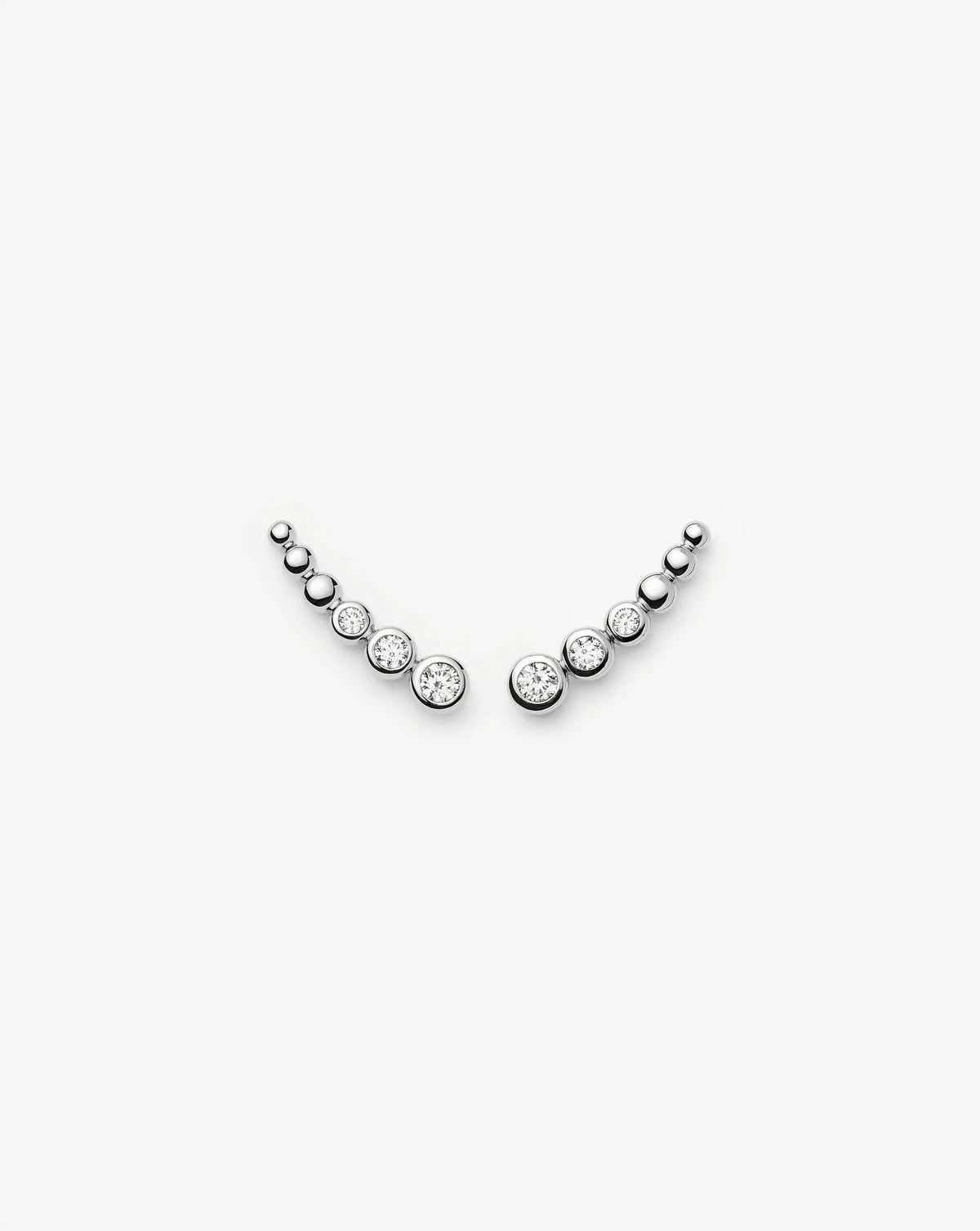 Tennis Climber Earrings | Silver Plated/Cubic Zirconia