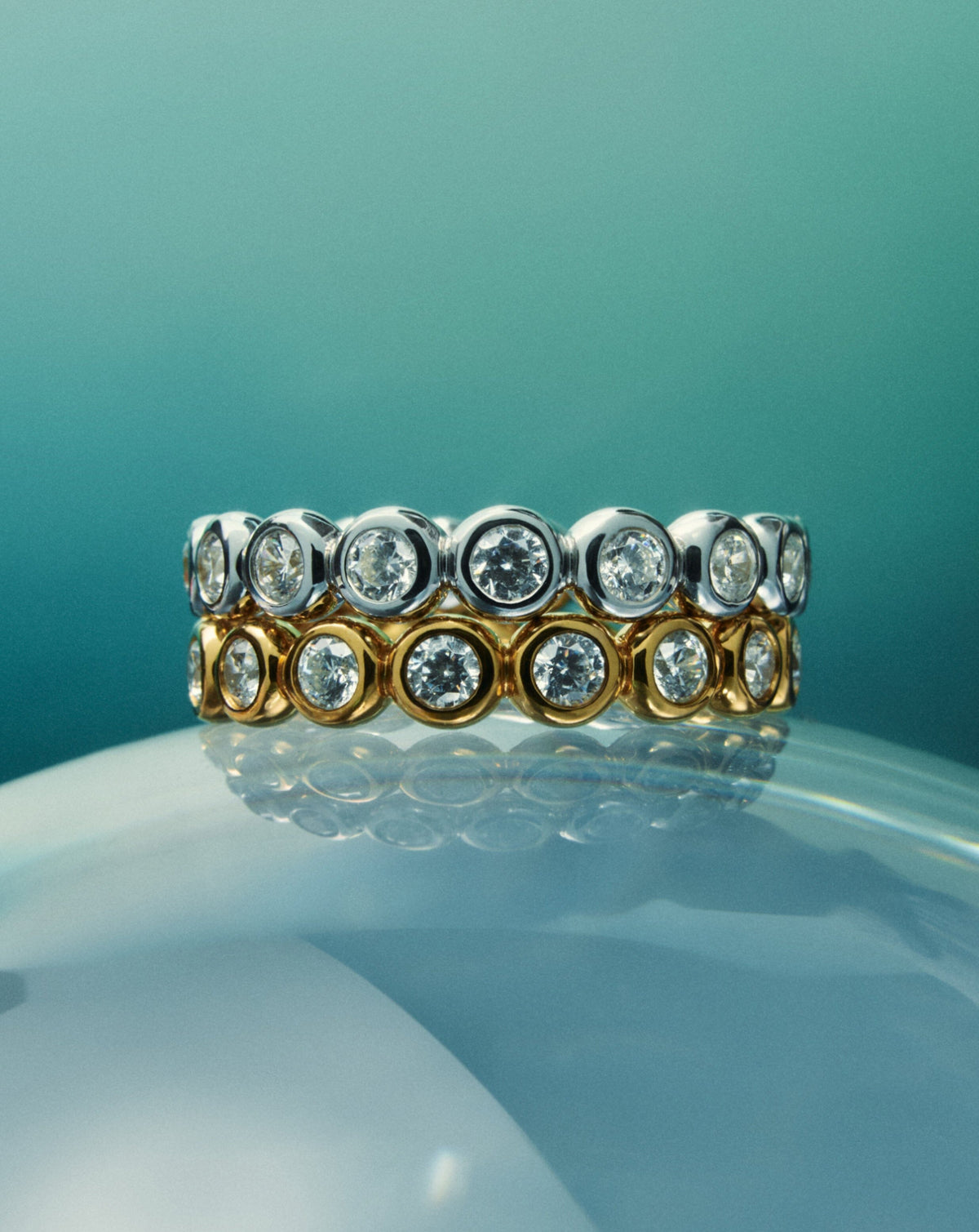 Tennis Eternity Stacking Ring | Sterling Silver/Cubic Zirconia