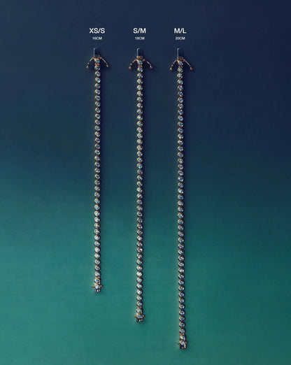 Tennis Round Bracelet | 18ct Gold Plated Cubic Zirconia