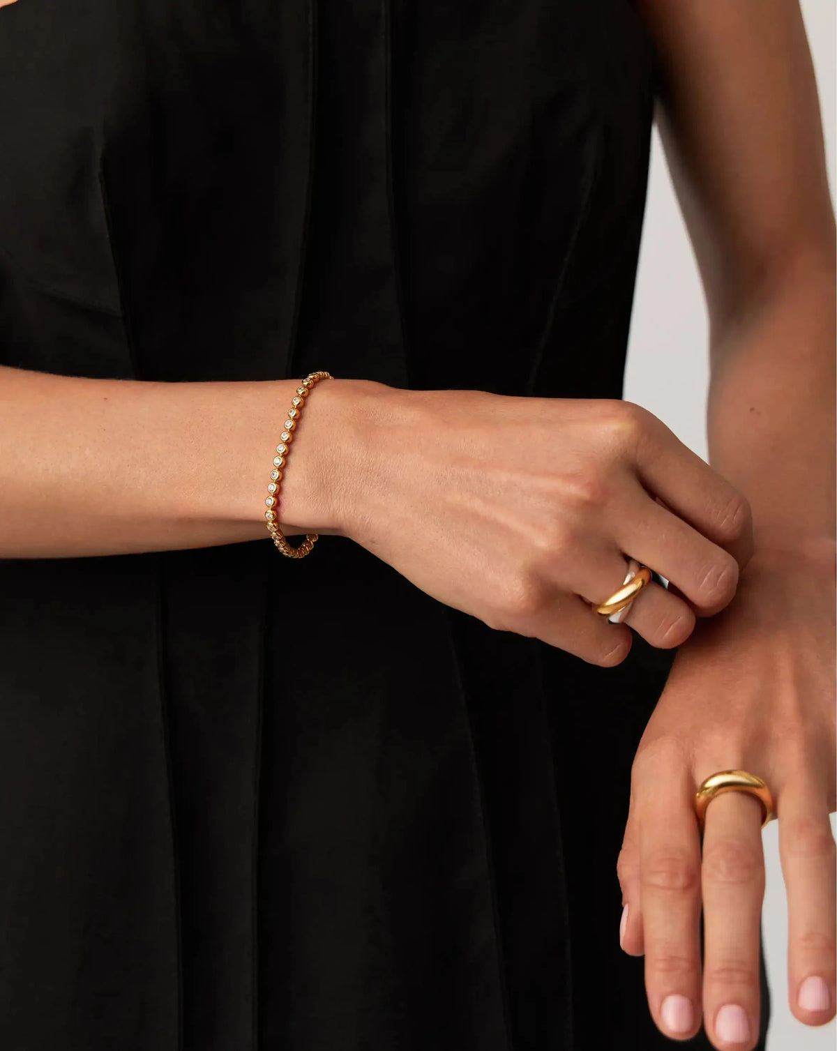 Tennis Round Bracelet | 18ct Gold Plated Cubic Zirconia