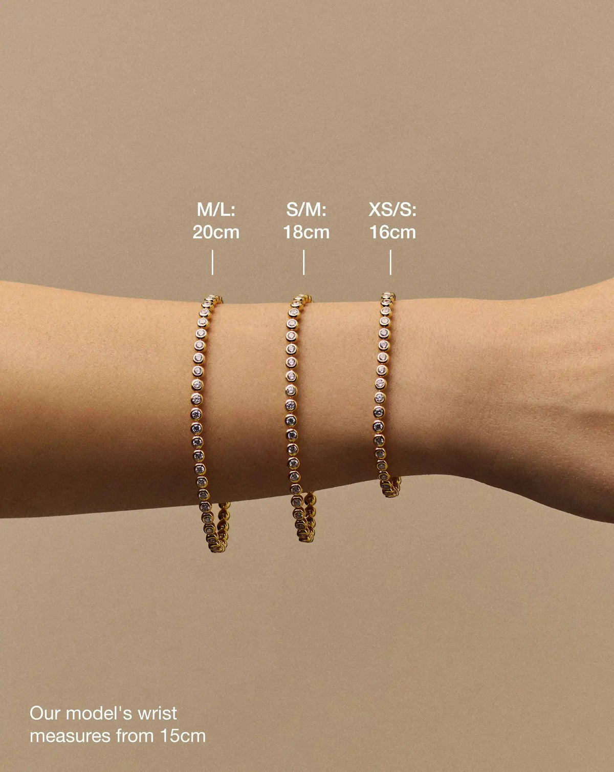 Tennis Round Bracelet | 18ct Gold Plated Cubic Zirconia