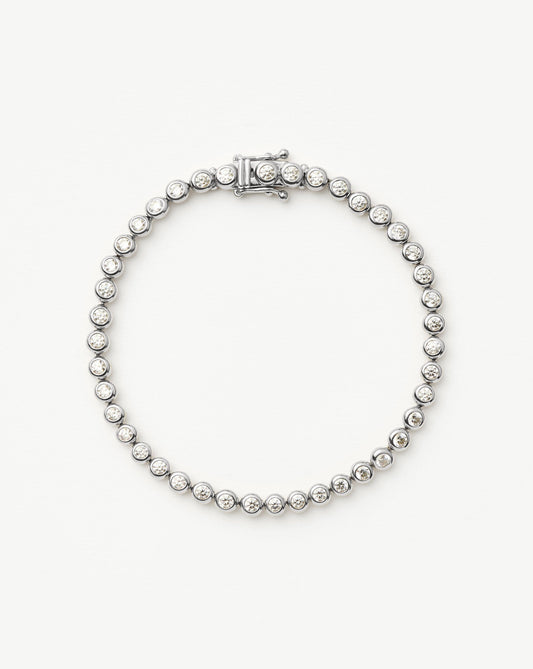 Tennis Round Bracelet | Silver Plated Cubic Zirconia