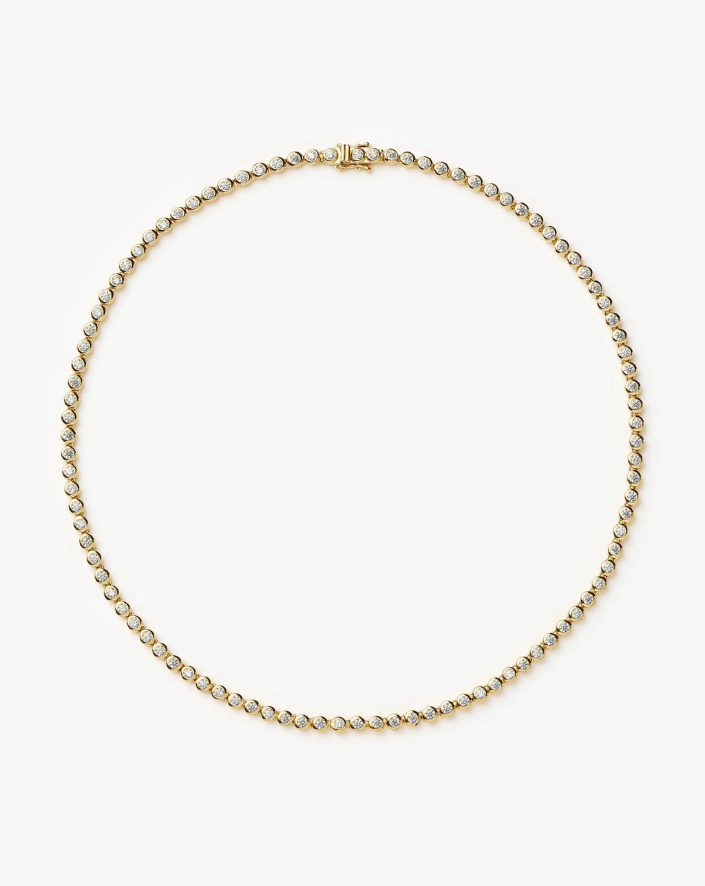 Tennis Round Necklace | 18ct Gold Plated/Cubic Zirconia