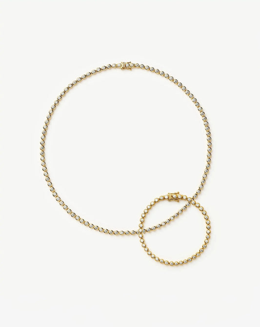 The Time for Tennis Set | 18ct Gold Plated/18ct Gold Vermeil/Cubic Zirconia