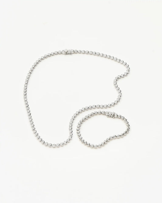 The Time for Tennis Set | Silver Plated/Sterling Silver/Cubic Zirconia