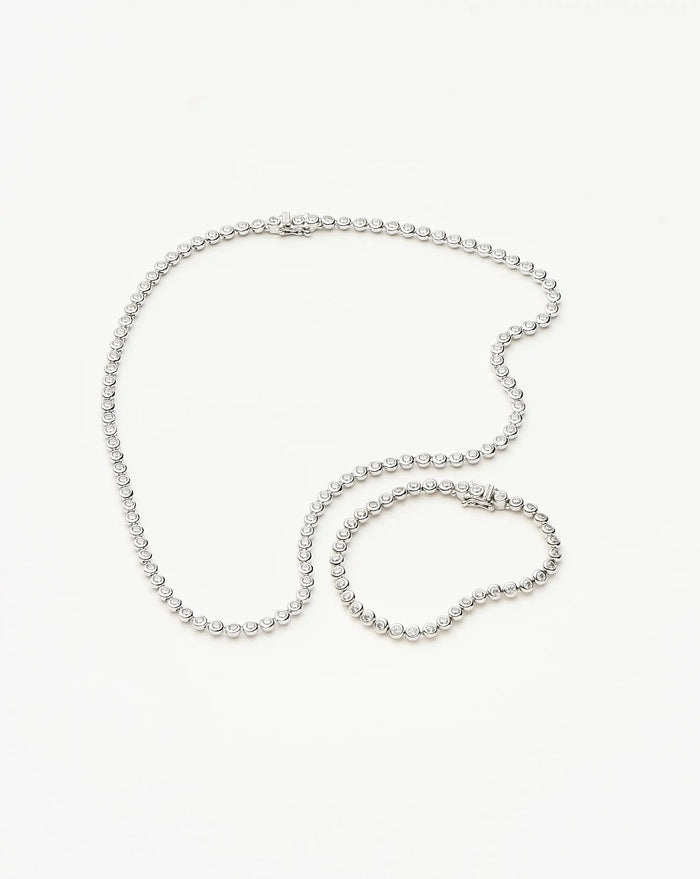The Time for Tennis Set | Silver Plated/Sterling Silver/Cubic Zirconia