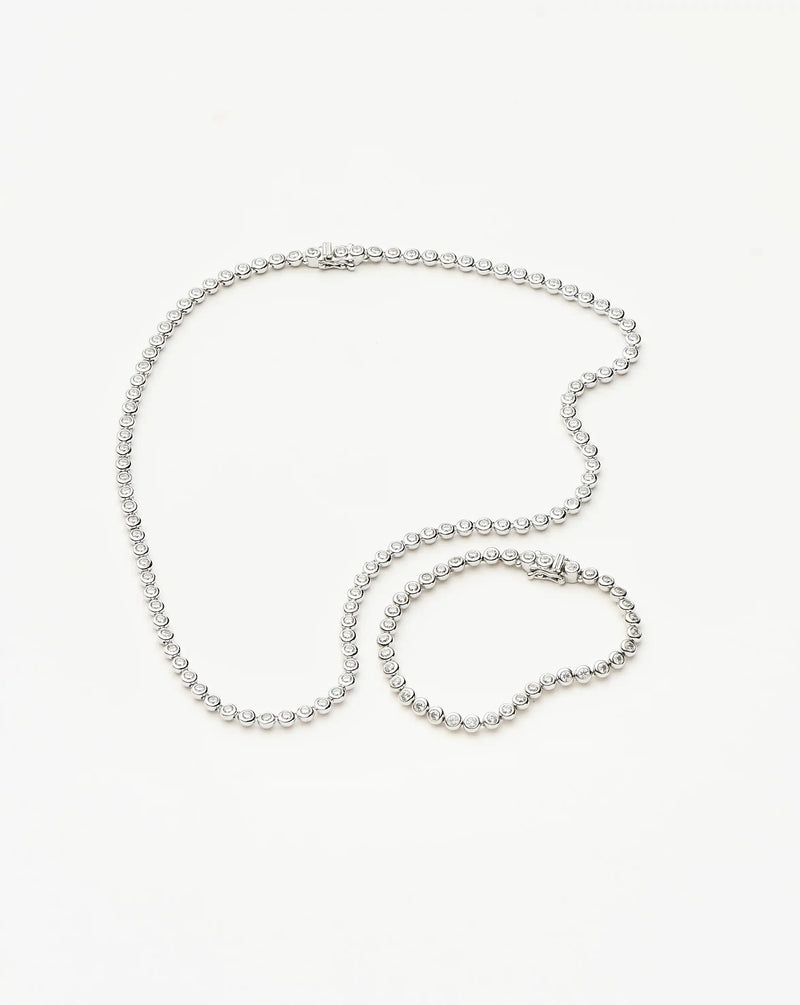 The Time for Tennis Set | Silver Plated/Sterling Silver/Cubic Zirconia