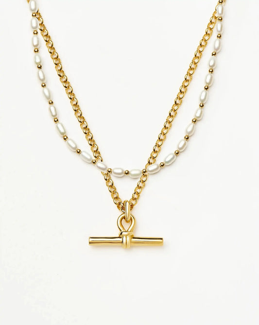 The Andy Pearl Necklace Set | 18ct Gold Plated/Pearl