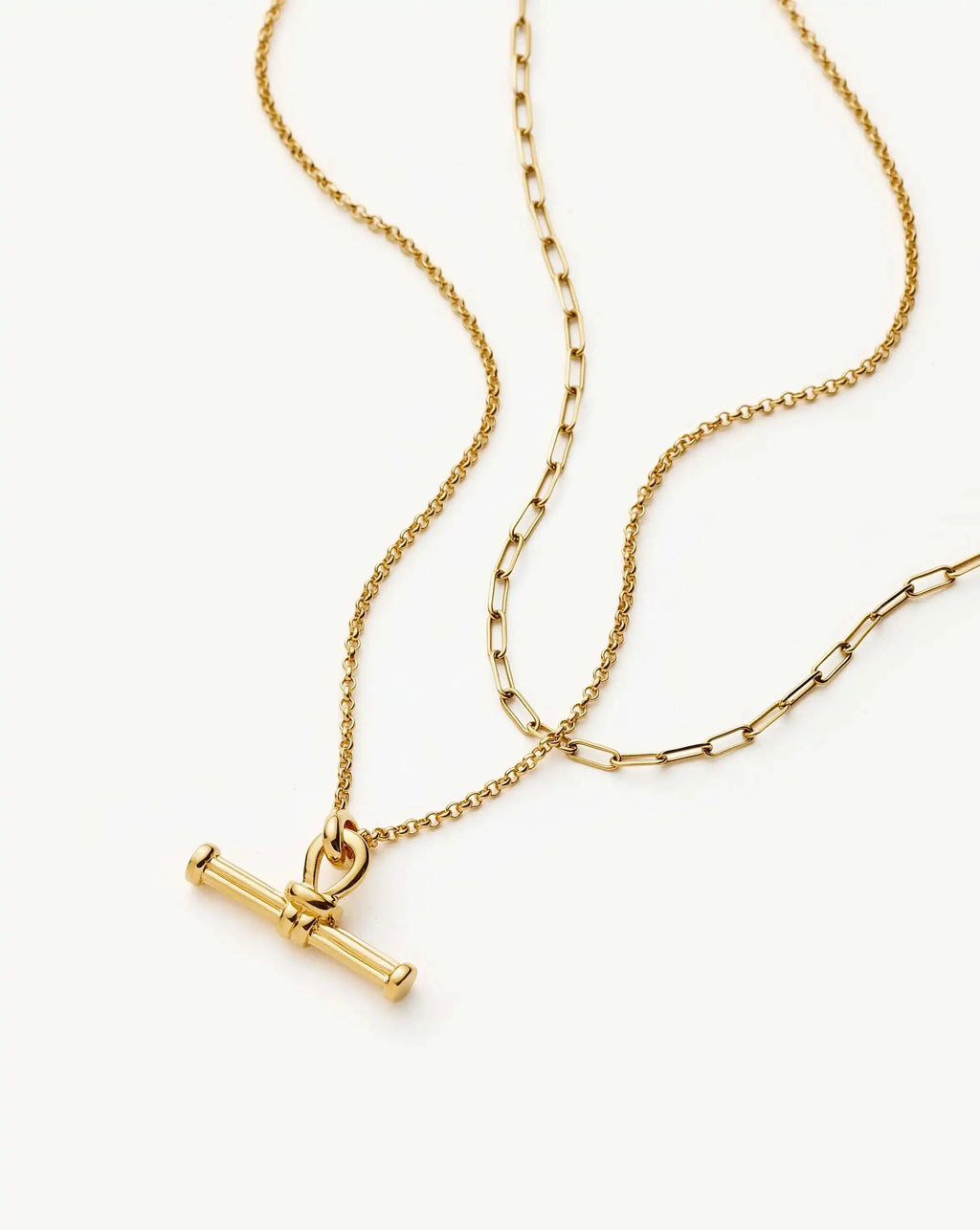 The Founder T-bar Necklace Set | 18ct Gold Plated