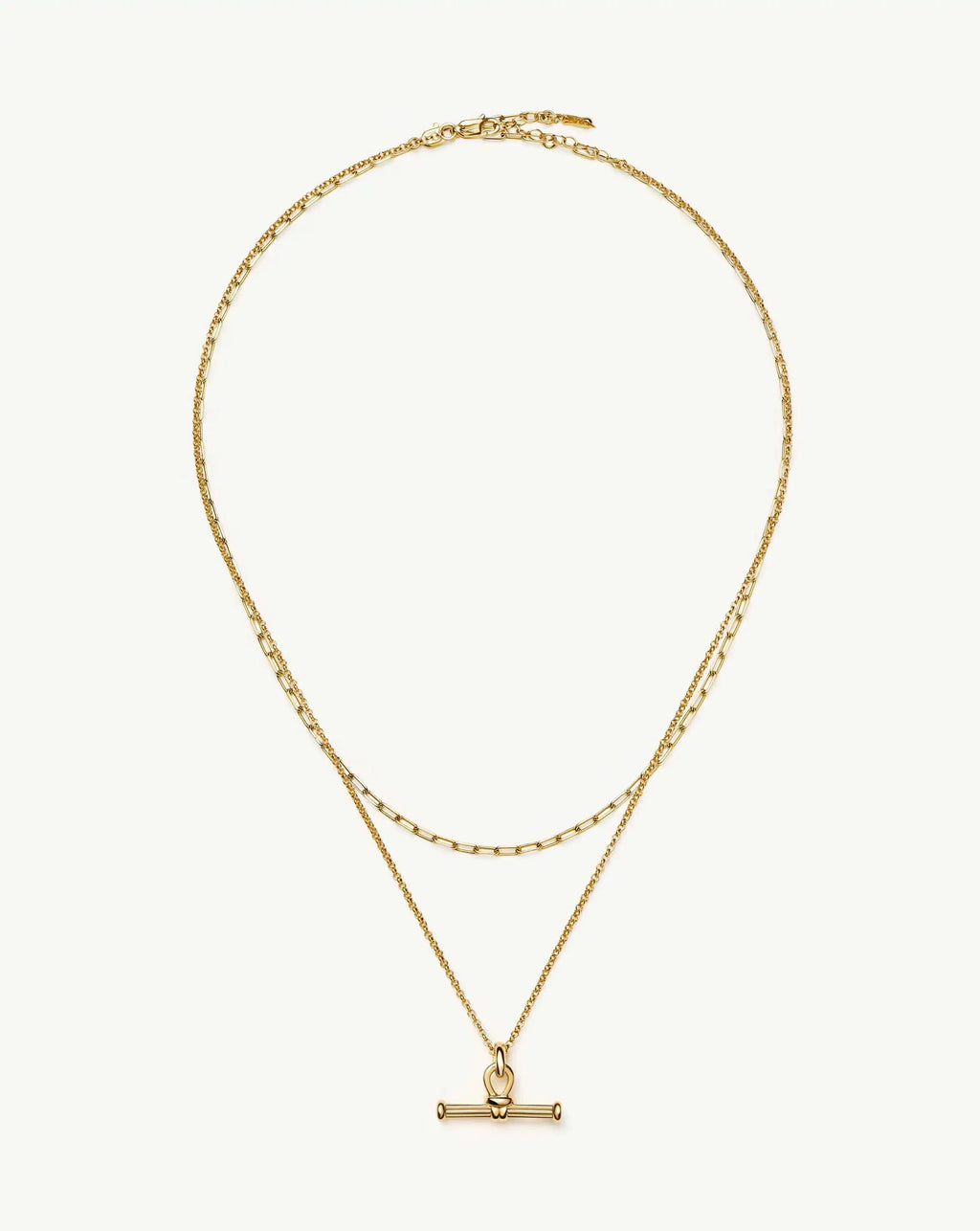 The Founder T-bar Necklace Set | 18ct Gold Plated