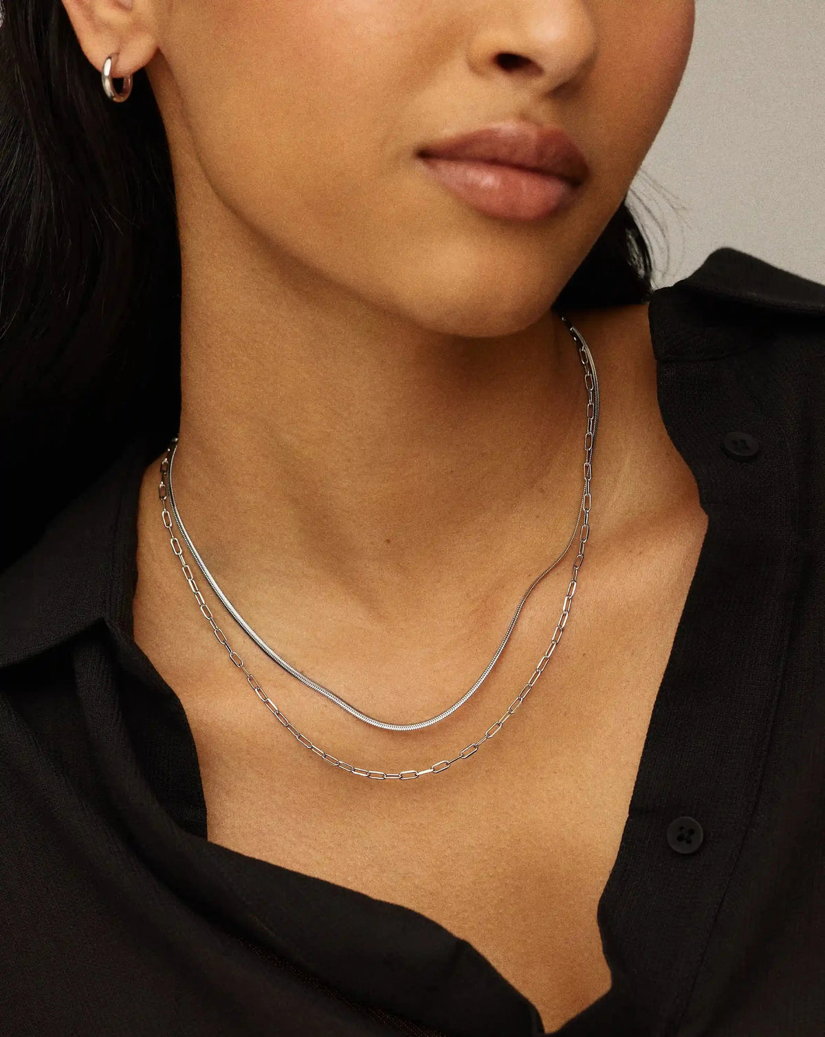 The Go-To Necklace Set | Platinum Plated