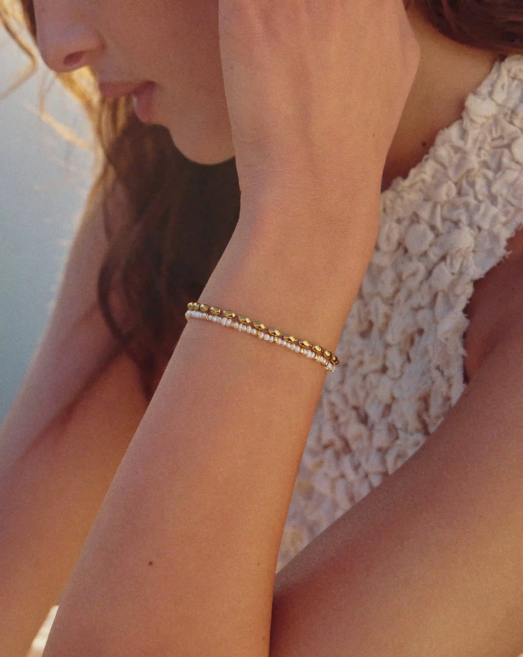 The Pearl-fect Bracelet Set | 18ct Gold Plated