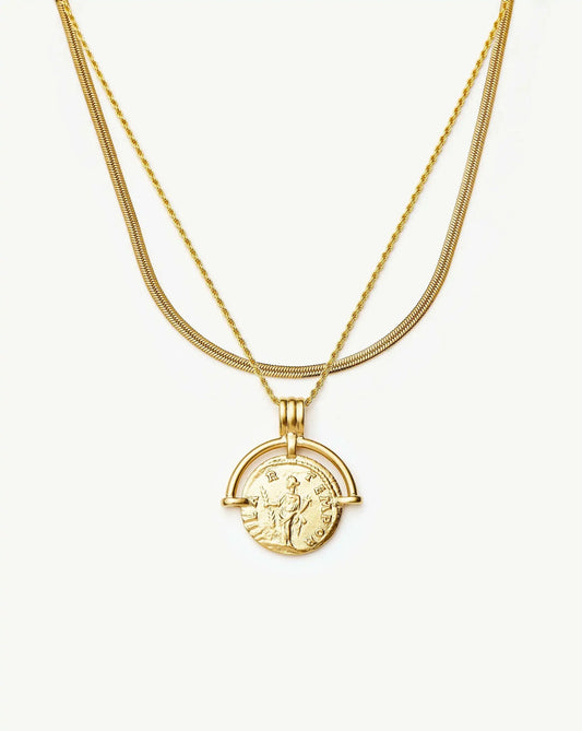 The Roman Arc Everyday Necklace Set | 18ct Gold Plated