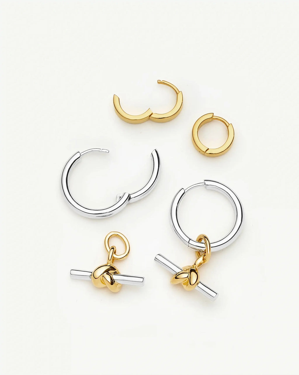 The T-Bar Earring Set | 18ct Gold Plated, Silver Plating on Brass