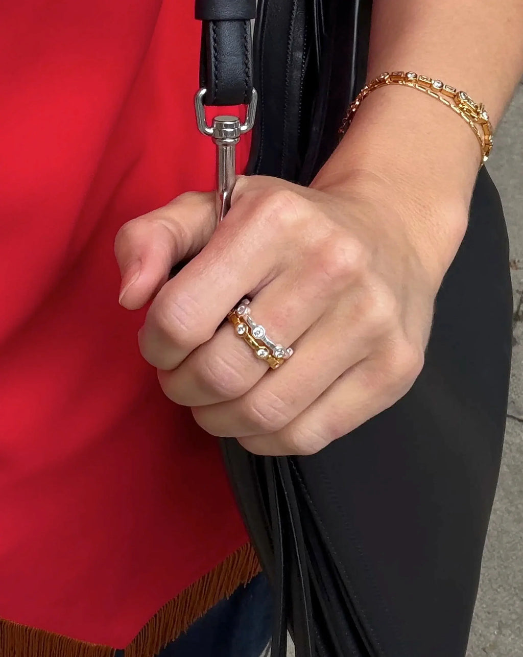 The Tennis Stacking Ring Set | 18ct Gold Plated, Silver Plated