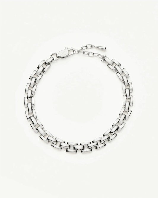 Timepiece Link Chain Bracelet | Platinum Plated